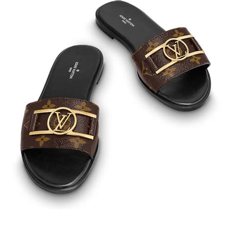 louis vuitton lock it flat mules|louis vuitton slides with buckle.